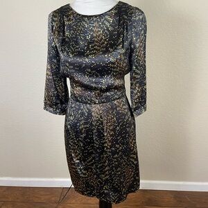 Anthropologie Tea and Honey Silk Dress